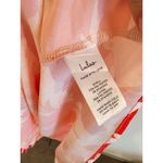 Lulu’s Front Page Hues Coral Multi Floral Print Satin Midi Dress Size Medium Orange Photo 5