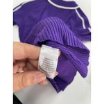 Milly  Sweater Womens P XX Small Purple Racer Stripe Turtleneck Ribbed‎ Knit Photo 5