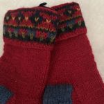 Northwest Express Wool Socks Nepal Fair Isle Outdoors GORP Red Chunky Warm OS Photo 3