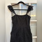 J.Crew Black Kasana Crop Jumpsuit Crochet Wide Leg Elegant Preppy Chic Size 0 Photo 5