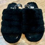 UGG  Women’s Fluff Yeah Fuzz Sugar Sandal Black Size 8 Fuzzy Girly Cute Trendy Photo 1