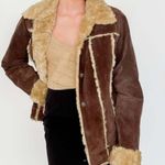wilson's leather Maxima  Brown Suede Fur Lined Penny Lane Jacket Size Large Photo 0