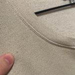 American Eagle Outfitters Large Cream Metallic Glitter Crewneck Pullover Photo 2