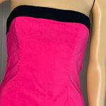 EXPRESS Stretch Strapless MIDI Dress Hot Pink and Black Size 8 Photo 5