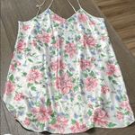 Vintage paper tag Dentelle Ivory Floral Polyester Slip Dress Nightgown Large Pink Photo 0