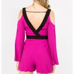 Strut & Bolt Women's Priscilla Color Block Cold Shoulder Jumpsuit Romper Size S Photo 2