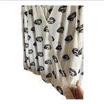 Torrid Vintage Black Lips Sheer Surplice Chiffon Long Sleeve Women Blouse Size 0 Photo 6