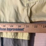 Eddie Bauer Womens M Hidden Hood Windbreaker Yellow Gray 1/4 Zip Outdoor Hiking Photo 6