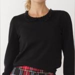 Draper James  RSVP Black Crewneck Beaded
Sequin Collar Sweater size Large Photo 1