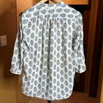 Sundance  Classic Melody Shirt Ivory & Navy Blue Top 100% Cotton Size XS Photo 6