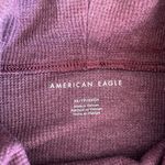 American Eagle  Outfitters Xs waffle knit cowl neck top Purple/Burgundy Photo 4