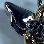 Gold Silver Tone Angel Brooch Holding Heart Accent Christmas Christian Religious Photo 7