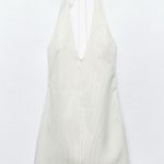 Caravelle Zara dress mini halter neck striped white back tied casual summer vacation Photo 7