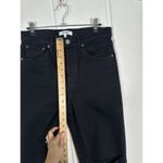 RE/DONE  Originals 70s Stove Pipe Noir with Rip Cropped Jeans 27-Black Button Fly Photo 10