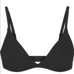 SKIMS  stretch cotton triangle Bralette in Soot size XL NWT black Photo 3