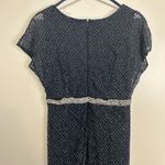 Mac Duggal  Beaded Butterfly Sleeve Column Gown in Midnight Size US 6 NWT Photo 9