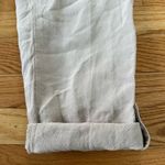 J. Jill Beige Linen Blend Pull On Pant Roll Tab Sz XS Tan Photo 2
