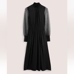 Boden Black Tulle Sleeve Midi Party Maxi Dress Size 14 NWT Whimsigoth Goth Witch Photo 13