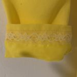 Vintage long yellow dress, handmade and lined with lace trim Gold Photo 5