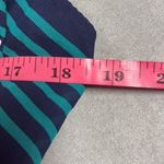 Faded Glory  2X Blue Green Stripe Ruffle Front Ruched Waist Maxi Dress Preppy Photo 9