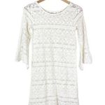 Billabong Women's Crochet Lace Beach Tunic Top Size Medium Boho Vanilla Girl Photo 0
