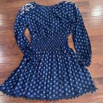 Mason & Belle  navy blue smocked dress size small Photo 2