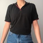 vintage black polo collar shirt Size M Photo 0