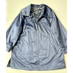 Dennis Basso Dennis by  Jacket Womens Large Blue‎ Satin Quiet Luxury Classic Photo 2