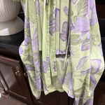 California Dynasty, vintage Floral Green and Purple Women's Robe and nightgown Photo 6