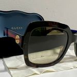 Gucci Sunglasses ❤️ Havana Glitter Blue and Red Brown Gradient Photo 6