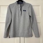 L.L. Bean Women’s Soft Rugby Shirt Pullover Quarter Button Size Small Gray Blue Photo 1