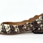 Chloé Laurena Croc Lizard Embossed Animal Scalloped Leather Ballet Flats 35.5 Photo 1