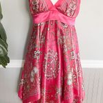 Vintage 1990’s Slip Scarf Printed Dress Pink Size M Photo 0