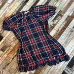 Hill‎ House Katherine Tartan Plaid Holiday Mini Nap Dress Navy Size XS Blue Photo 1