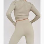Adanola  Rib Long Sleeve Crop Top Photo 2