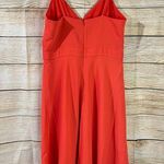 J.Crew fit & flare v-neck spaghetti strap orange dress women’s  Size 6 Photo 2