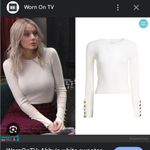 ALC Frank ALC DUNHAM RIBBED CREW NECK SWEATER GOLD BUTTONS Photo 2