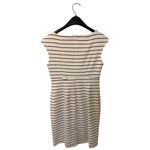 Calvin Klein | White & Black Striped Midi Career Work Office Midi Dress Size 6 Photo 6