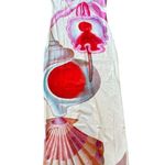 Micas  Floral Print Mock Neck Slit Sleeveless Maxi Dress Elegant Stretch White M Photo 1