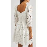 Cara Cara Hart Eyelet Dress Cotton Square Neck Mini Dress Brodererie White Size 4 Photo 9