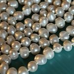 Endless Infinity 65” Strand White Freshwater Baroque Pearl Necklace Photo 1