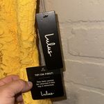 Lulus  Sunny Yellow Lace Dress lined XS shark bite hem Photo 3