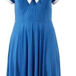 Unique Vintage ‎ Gwynnie Bee Contrast Trim Blue Dress, 0X Photo 0