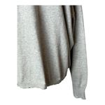 Minnie Rose Sweater Women Medium Gray Cotton Cashmere Knit Frayed Edges Luxury Photo 7