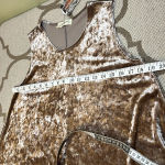 Molly green  Lindsay mushroom velour sleeveless swing mini dress, size small Photo 9