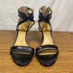 Nine West  Black Heels Ankle Strap Stiletto Evening‎ Party Shoes 6M Photo 1