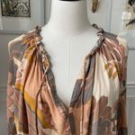 VICI Tomar Floral Peasant Top Terracotta Mocha Ivory S Photo 2