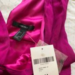 Forever 21 Burgundy Purple Button Up Deep Plunge Body Con Dress Photo 4