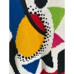 Vintage I.B. Diffusion 90s Colorful Beaded Geometric Patterned Sweater Dress M Size M Photo 6
