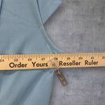 Allegra K NEW Blouse Top Womens M Blue Cap Sleeve Peplum Pleated Office Casual Photo 6